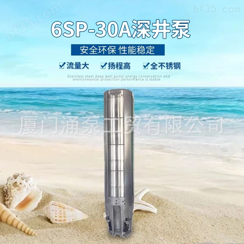 厦门涌泵单吸多级立式潜水泵6SP-03002